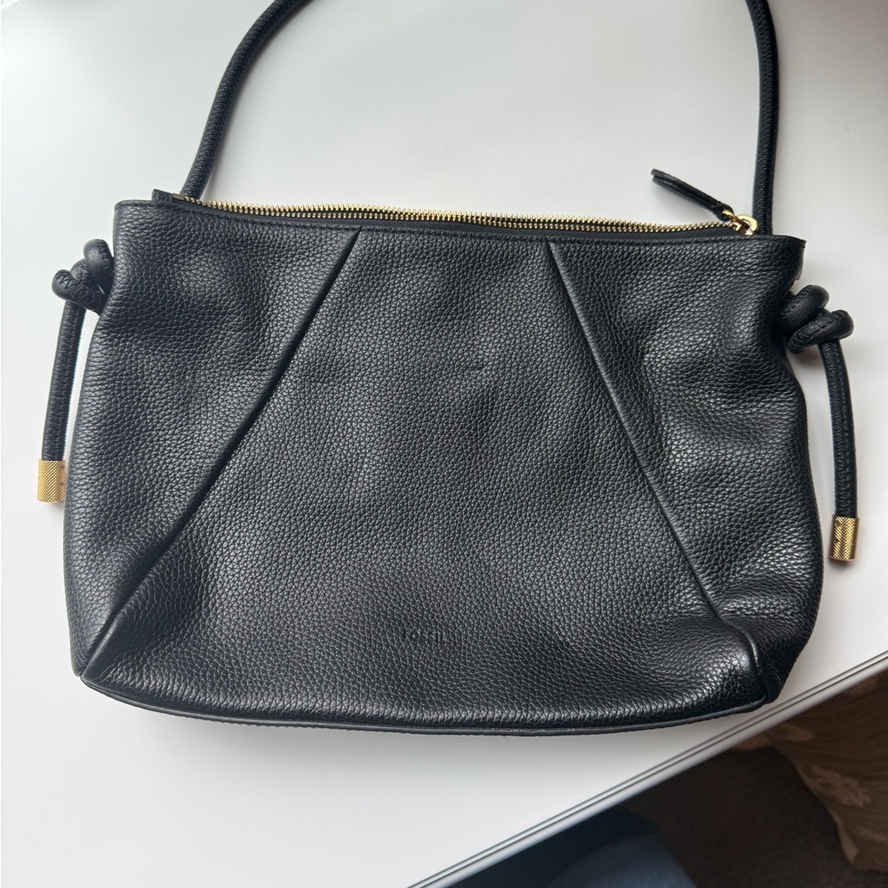 Fossil Willa Black Leather Handbag